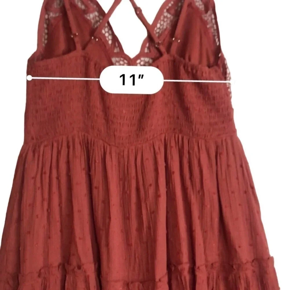 Brand New In Bohemian Burnt Orange Skater Dress Size S - Picture 8 of 16